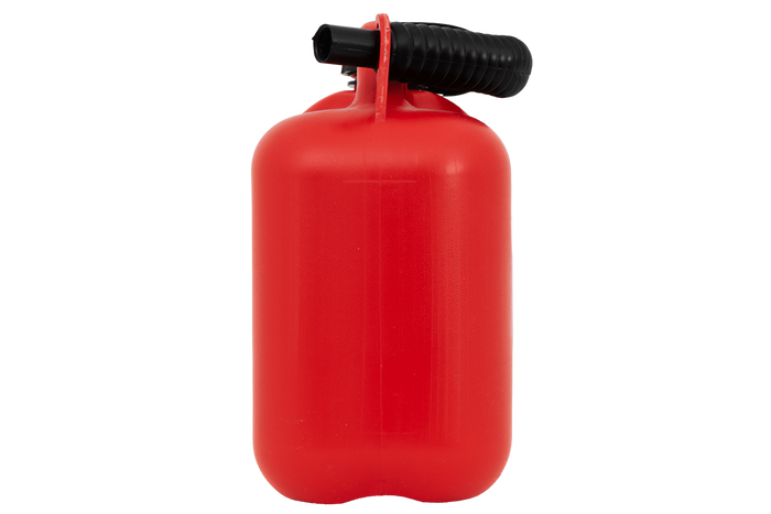 5L plastový kanister HERMON s lievikom, červený