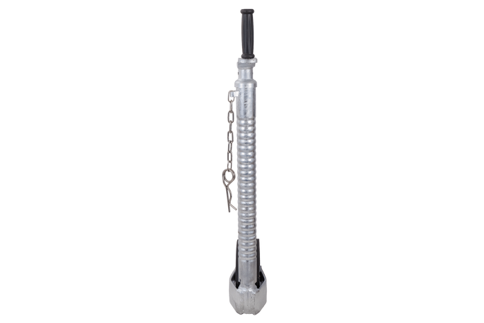Oporné koleso KNOTT TK48, vlnitá rúra, 300 kg, 48 mm, 700 – 940 mm