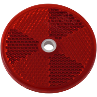 Červená odrazka fi 60 mm s otvorom