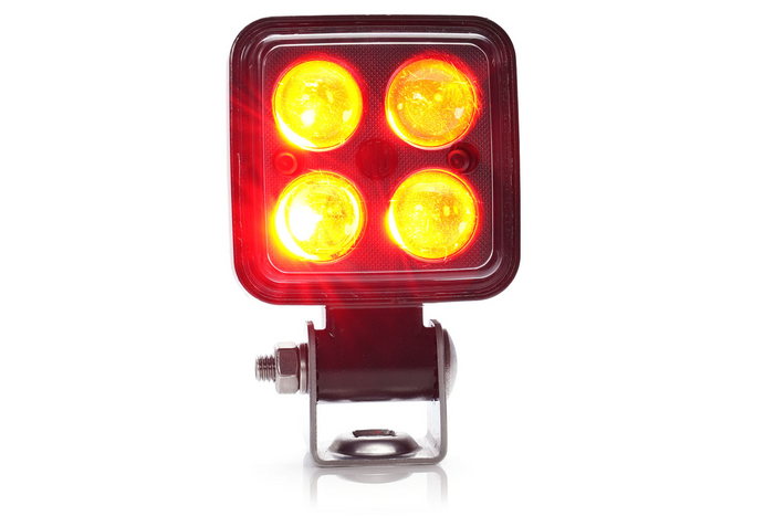 Bezpečnostná lampa WAŚ 2244 W267 LED výstražná lampa červená