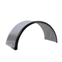 Dvojitý blatník pre príves 16-17,5" DOMAR DK7135 podbeh kolesa 1000/450 mm kovový s gumeným okrajom