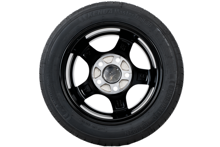 Vystužené koleso prívesu PNEUMATIKY KENDA 195/50 R13C 104/102N ALU RÁFEK STARCO leštený 6Jx13"H2 5x112 ET:30