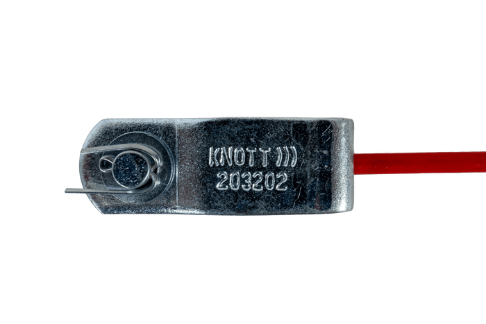 Núdzové bezpečnostné lano KNOTT breakaway s karabínou 1200 mm