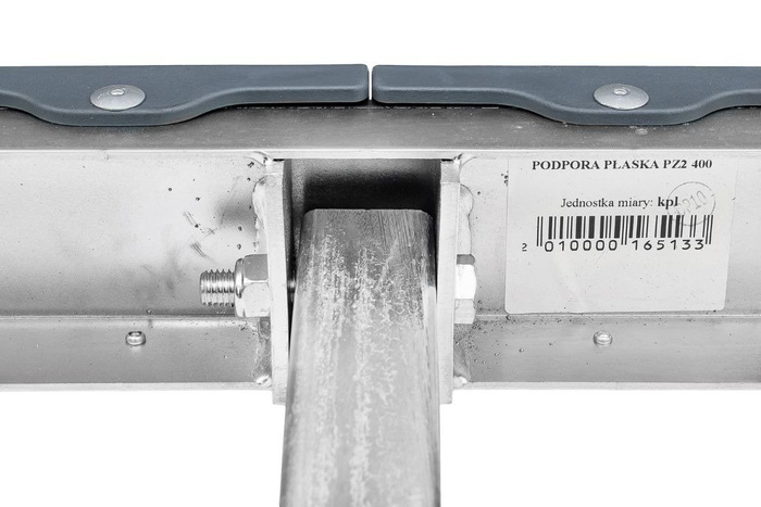 Dvojitá šedá plochá podpera - PZ2 H = 400 mm