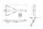 KNOTT 6X1197.007 výsuvný rohový stabilizátor pre príves 1100 kg 498 mm