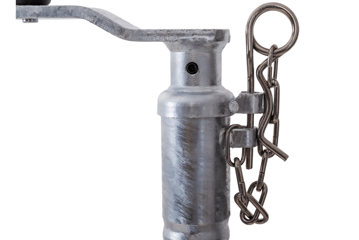 Oporné koleso KNOTT TK48, vlnitá rúra, 300 kg, 48 mm, 700 – 940 mm