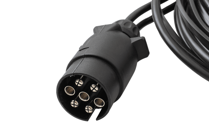 ASPÖCK elektroinštalácia zväzok prívesu 5 m 7 PIN bajonety zástrčky 2x 5 PIN