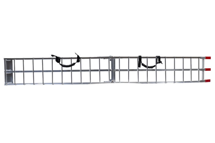 Skladacie hliníkové rampy UNITRAILER ALR002 pre prívesy 221 cm 680 kg s popruhom, sada 2 kusov