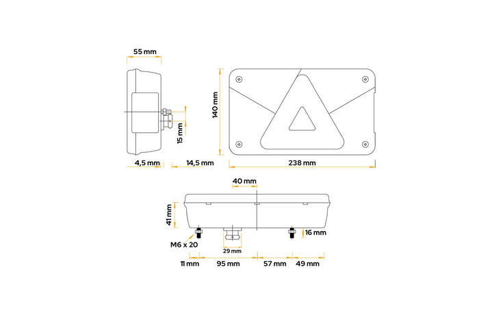 ASPÖCK MULTIPOINT V zadné svetlo bajonetové 5PIN 6 funkcií pravé