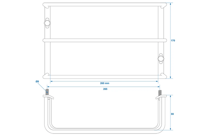 Ochranná mriežka zadného svetla prívesu ProPlus, kryt zadného svetla 260x170x80mm